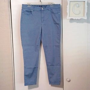Jones New York Light blue, skinny leg trousers. Sz. 14